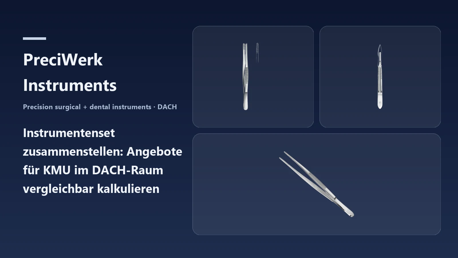 Instrumentenset zusammenstellen: Angebote für KMU im DACH-Raum vergleichbar kalkulieren